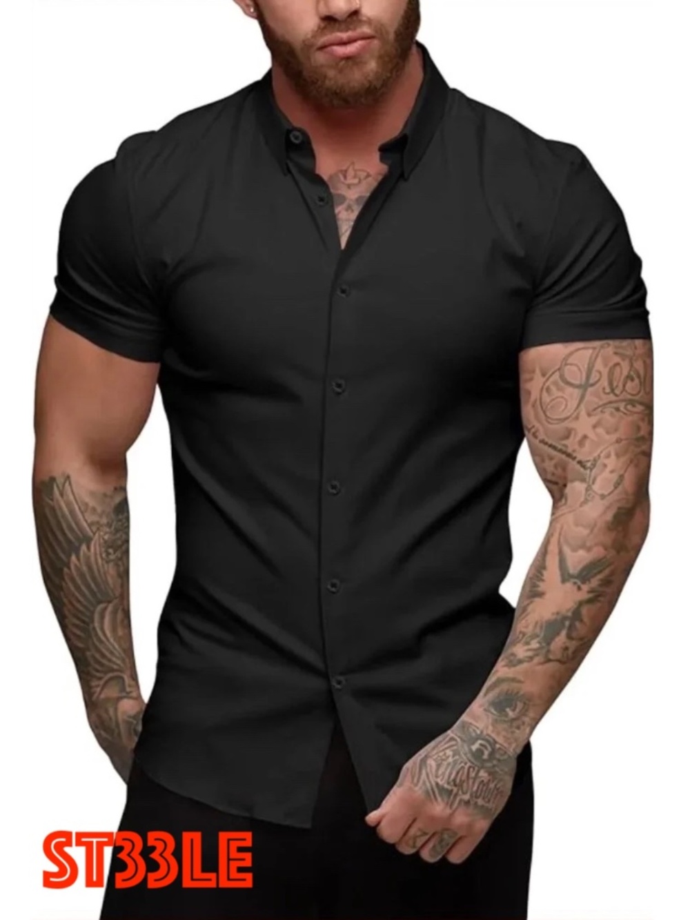 Steele Stretch Short Sleeve Shirt Large Gently worn 95% cotton/5% elastane